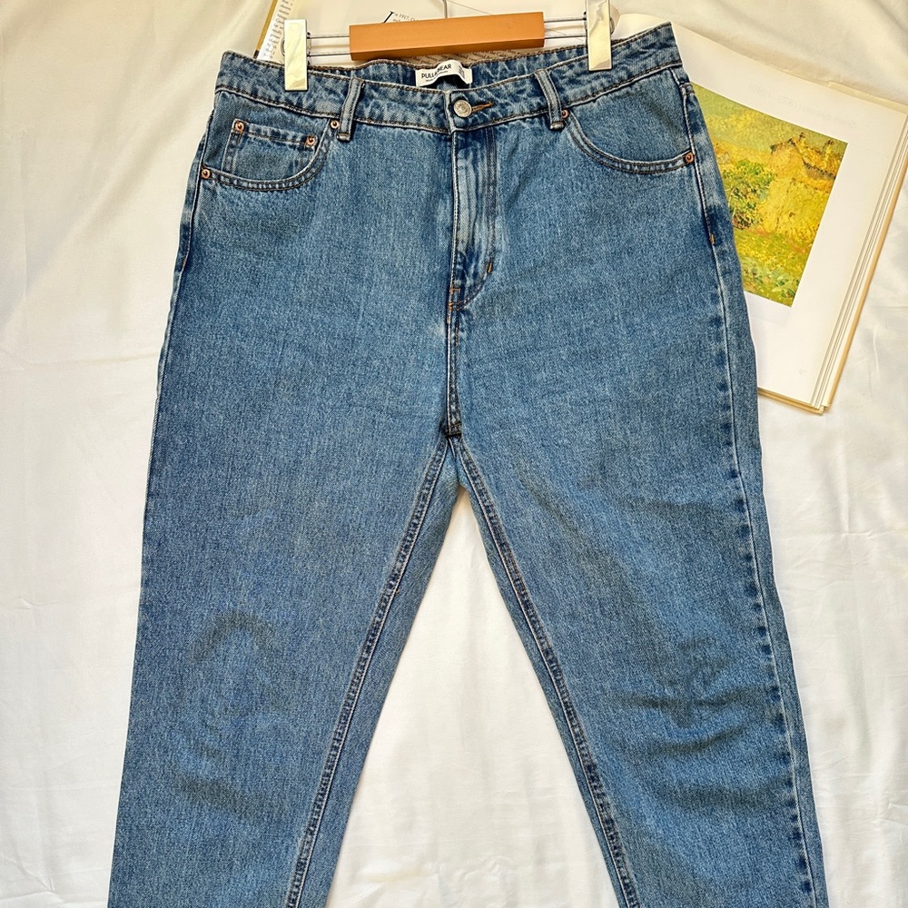 3/50$Pull&Bear Light Blue Straight Jeans